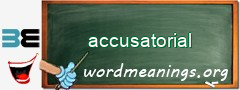 WordMeaning blackboard for accusatorial